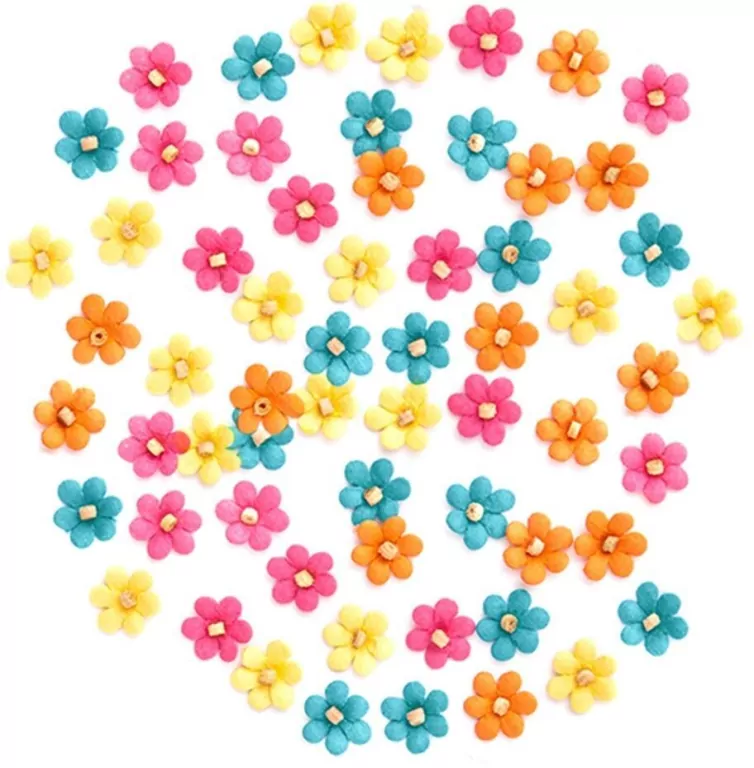Kwiaty papierowe nasycone 1cm 60szt - tantis.pl