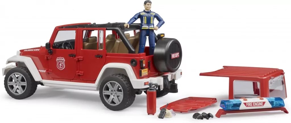 Jeep Wrangler Unlimited Rubicon. Straż Pożarna z figurką - tantis.pl