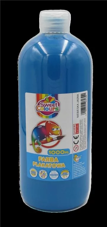 Farba plakatowa jasnoniebieska 1000ml - tantis.pl