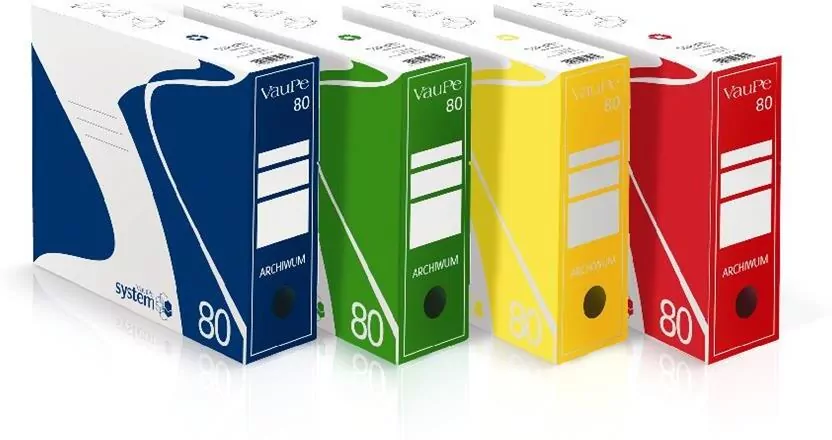 Vau-Pe. Pojemnik do archiwum 80, niebieski 434/03 - tantis.pl
