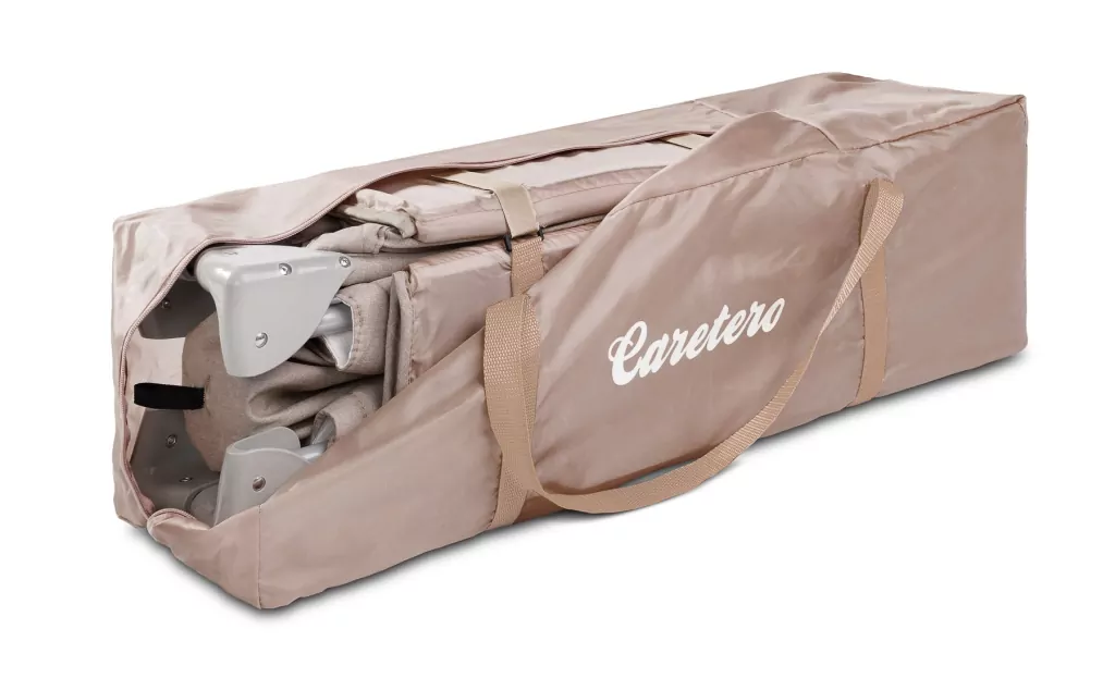 Caretero Łóżeczko turystyczne Basic beżowe - tantis.pl
