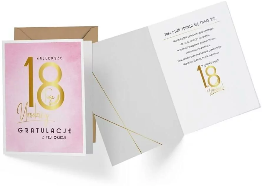 Karnet V-008 Urodziny 18 - tantis.pl