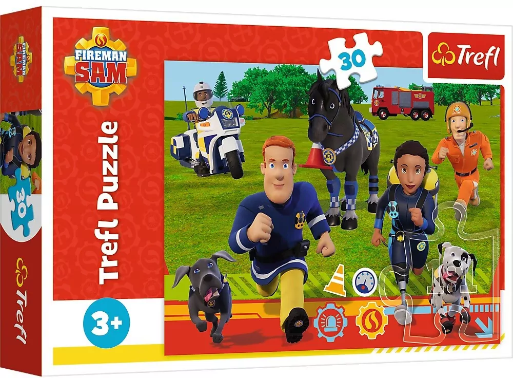 Puzzle 30. Gotowi do pomocy. Strażak Sam - tantis.pl