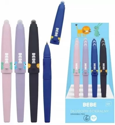 Długopis ścieralny ze skuwką BB KIDS p12 mix cena za 1 sztukę - tantis.pl
