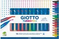 Markery dwustronne Turbo Pro 15 kolorów GIOTTO - tantis.pl