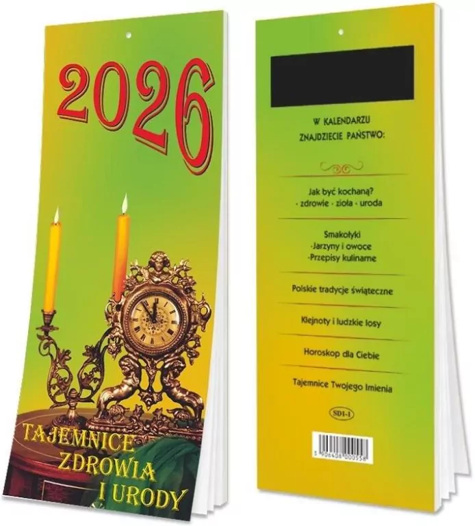 Kalendarz 2022. Tygodniowy z magnesem. Tajemnice zdrowia i urody - tantis.pl