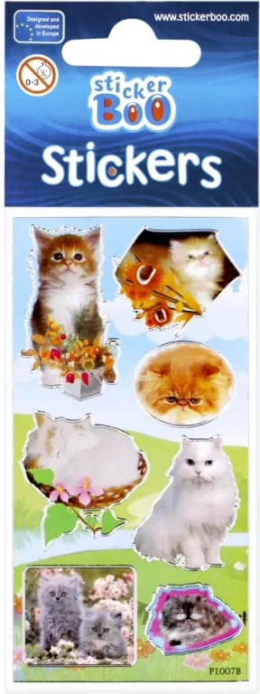 Naklejki Sticker BOO silver urocze kotki. - tantis.pl