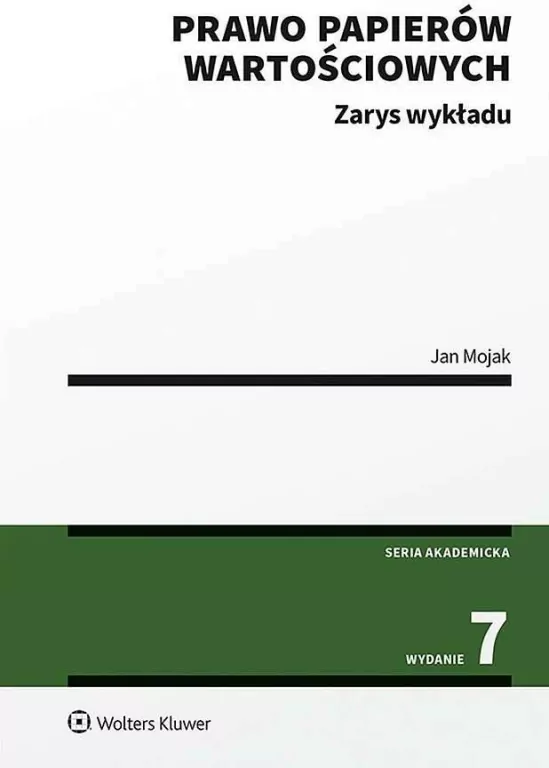 Prawo papierów wartościowych. Zarys wykładu - tantis.pl