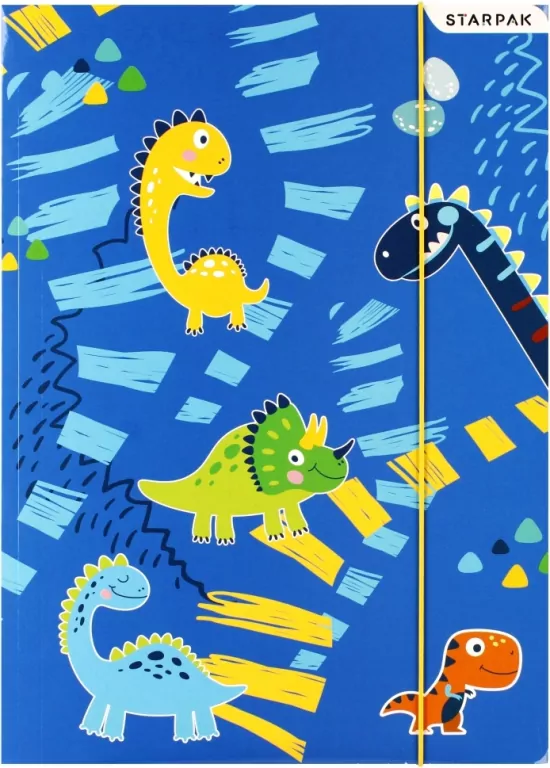 Teczka z gumką A4. Dino MIX - tantis.pl