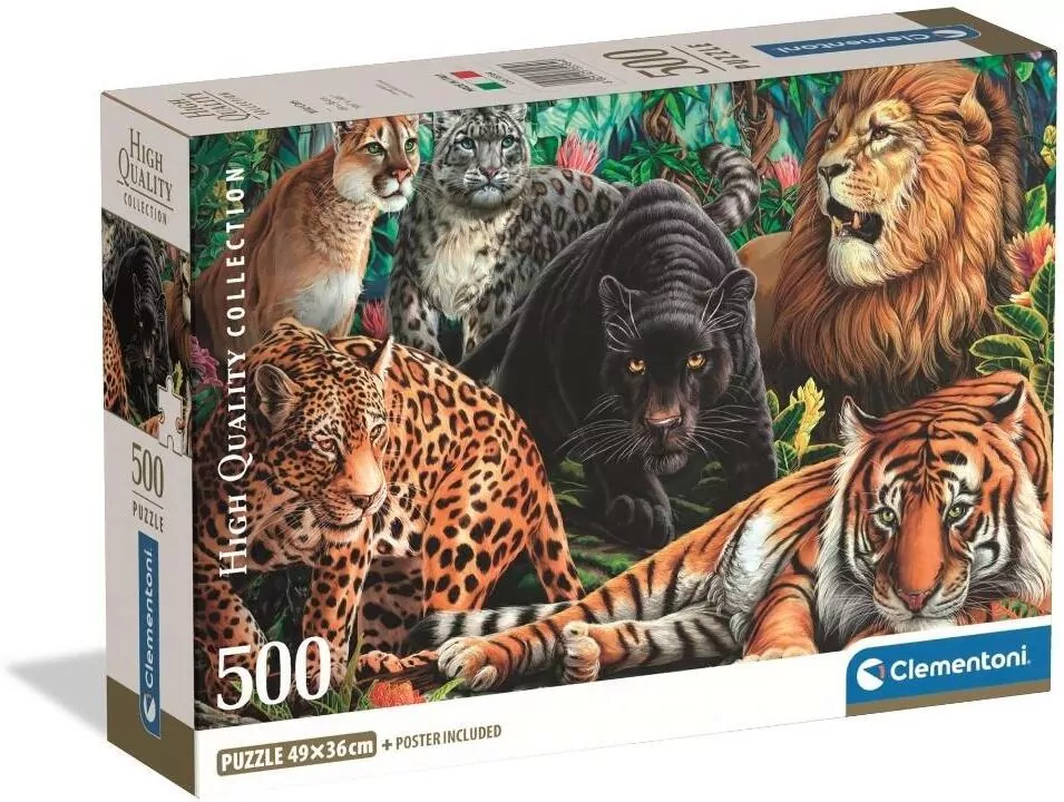 Puzzle 500 Compact Wild Cats 35584 - tantis.pl