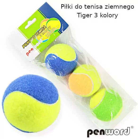 Piłki do tenisa ziemnego kolorowe Tiger opw worku - tantis.pl