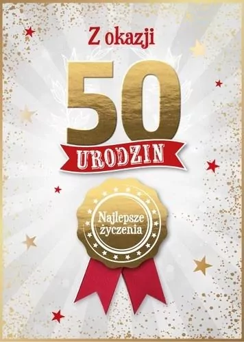 Karnet Urodziny 50 - tantis.pl