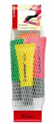 Zakreślacz Neon 4 kol. żół/zie/pom/róż bls STABILO