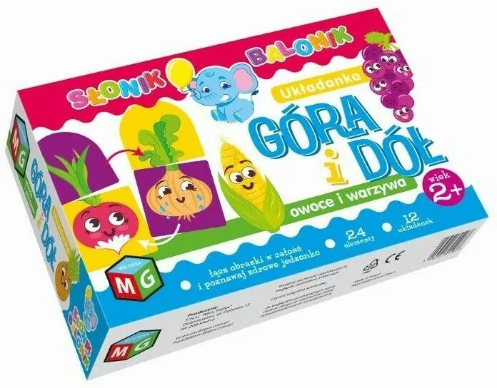 Góra i dół Owoce i warzywa. Słonik Balonik - tantis.pl