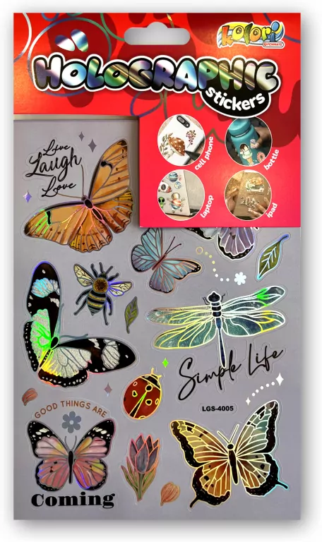 Naklejki holographic butterflies PENMATE - tantis.pl