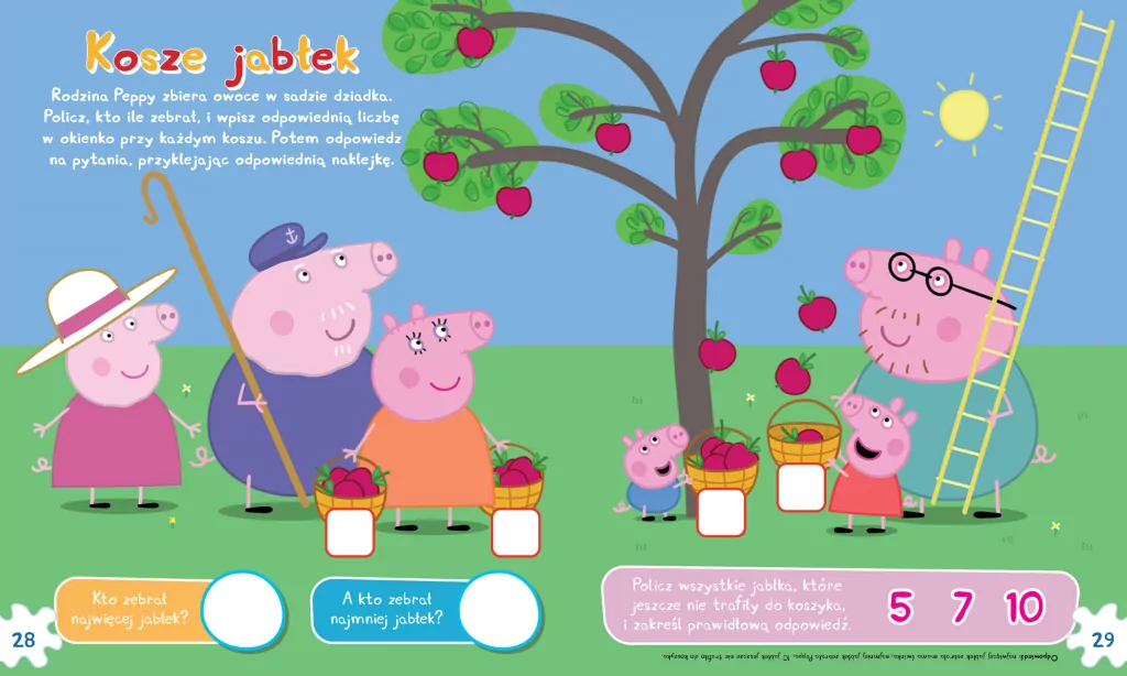 Peppa Pig. Zadanie Przyklejanie - tantis.pl