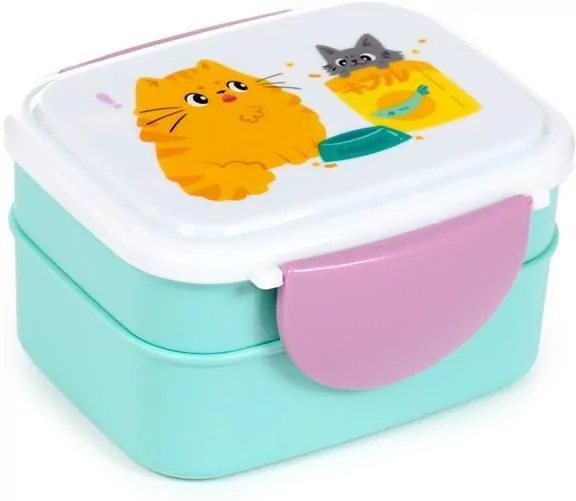 Pudełko na lunch ze sztućcami Bean&CoCats - tantis.pl