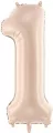 Balon foliowy cyfra 1 72cm c. beż - tantis.pl