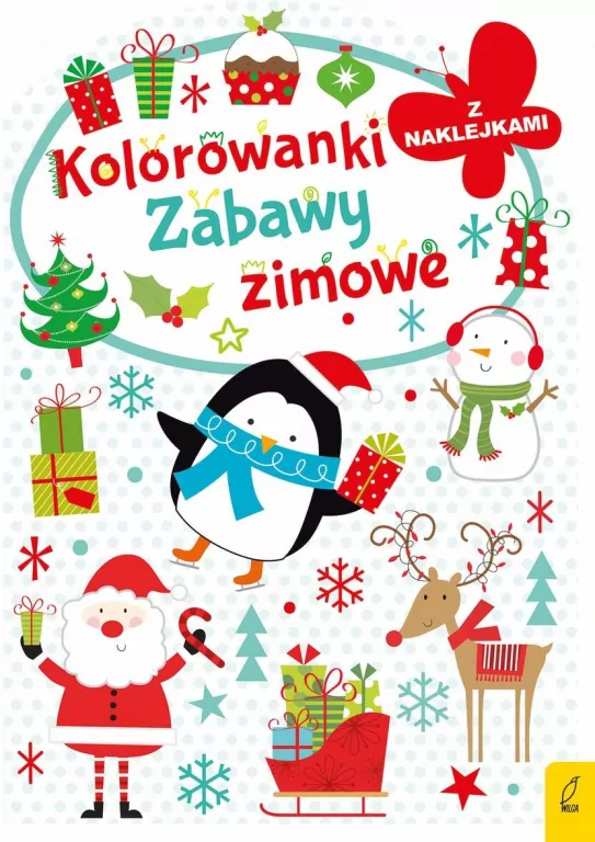 Zabawy zimowe. Kolorowanka z wykrojnikiem - tantis.pl