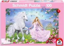 Puzzle 100 Księżniczka i jednorożec G3