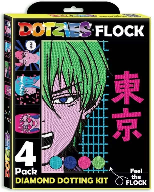Diamond Dotz - Adults Flocked Neon Anime - tantis.pl