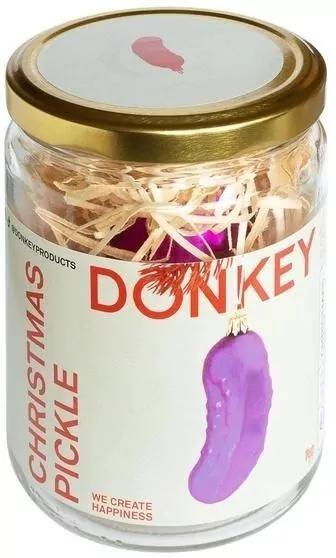 Bombka choinkowa - Christmas Pickle różowa - tantis.pl