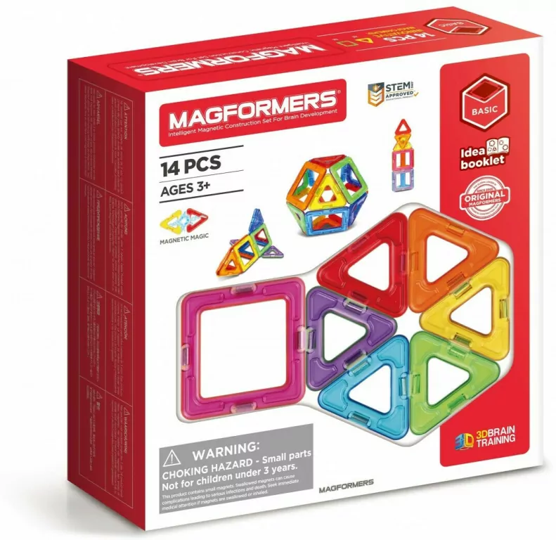 Klocki magnetyczne. 14 elementów. Magformers. 30693 - tantis.pl