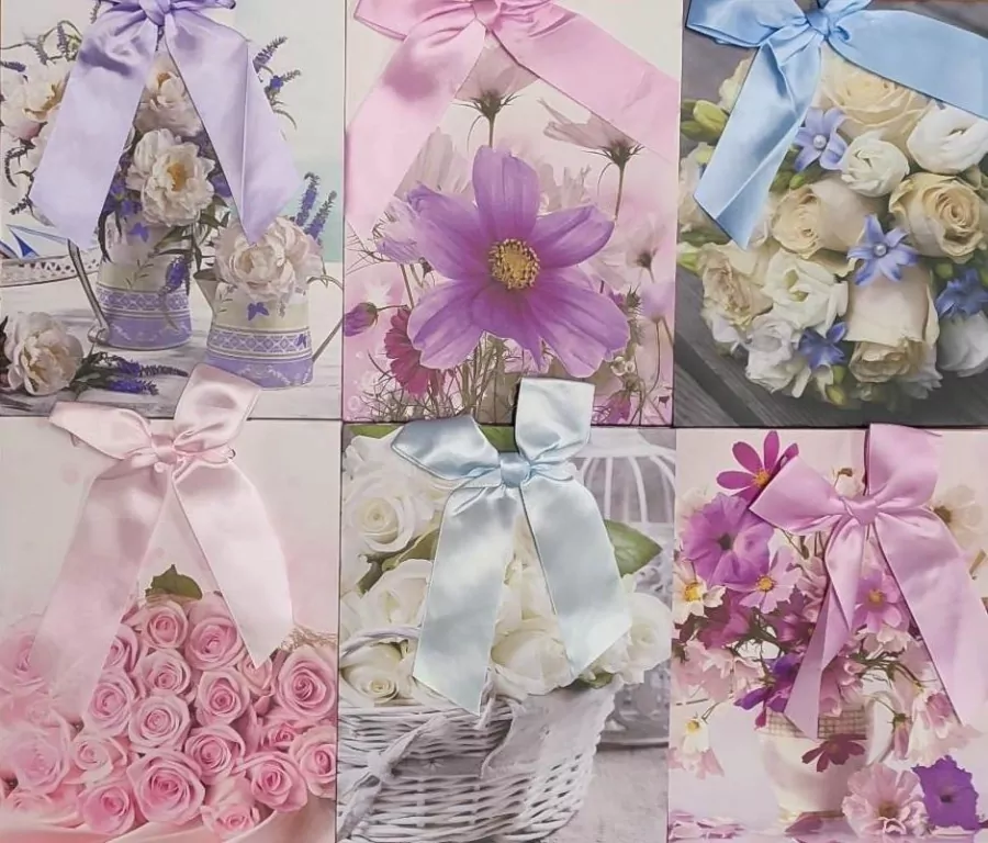 Torebka ozdobna Premium z kokardą. Mała mix - tantis.pl