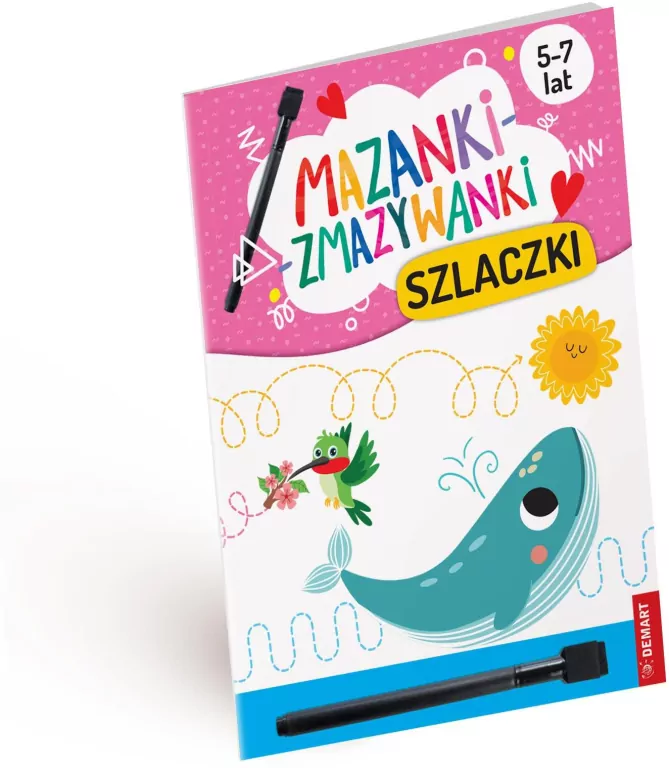 Mazanki-zmazywanki. Kolorowe szlaczki. Ćwiczenia - tantis.pl
