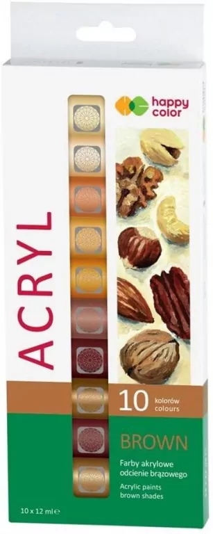 Farby akrylowe 10 odcieni brązu - tantis.pl