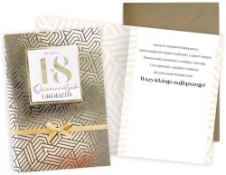 Karnet okolicznościowy. Urodziny 18. Kukartka