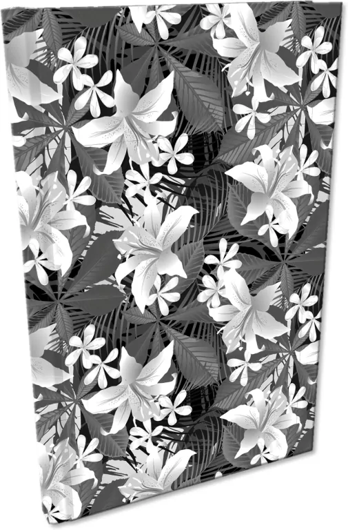 Notes A5 kratka Soft Touch Hibiskus BW - tantis.pl