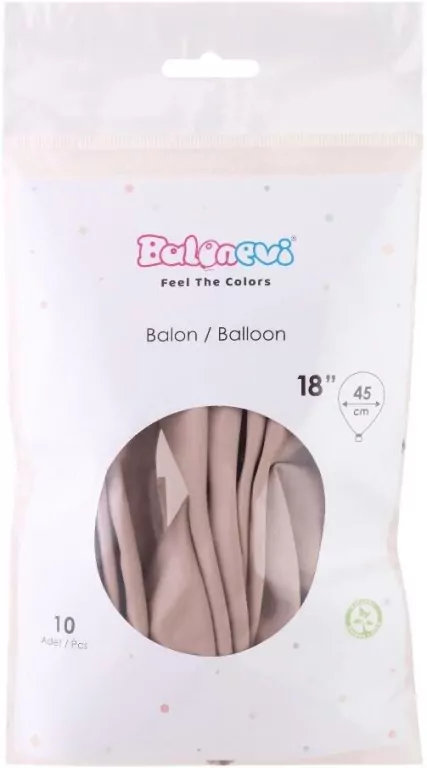 Balony lateksowe Pastel piaskowobiałe 45cm - tantis.pl