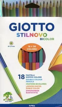 Giotto. Kredki dwustronne, 18 kolorów - tantis.pl