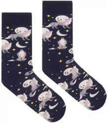 Skarpetki bawełna organiczna nocne wilki 36-41