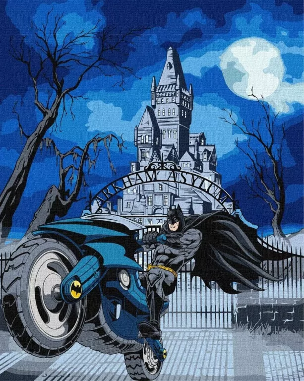 Malowanie po numerach - Batman. Batcycle metal... - tantis.pl