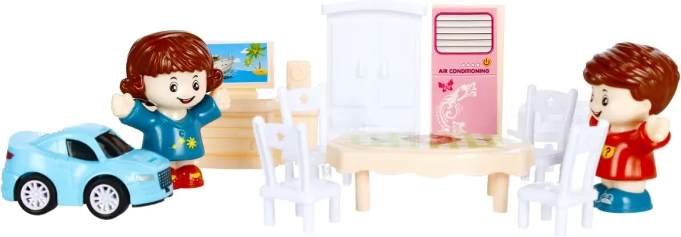 Domek dla lalek z akcesoriami. Zabawka - tantis.pl