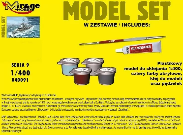 Niszczyciel ORP "BŁYSKAWICA" - tantis.pl