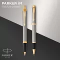 Zestaw im brushed metal gt pióro + długopis parker - tantis.pl