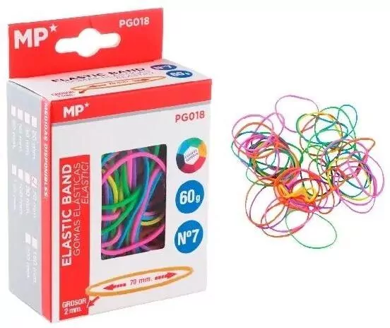 Gumki recepturki kolorowe fluor 70x2mm 60g - tantis.pl