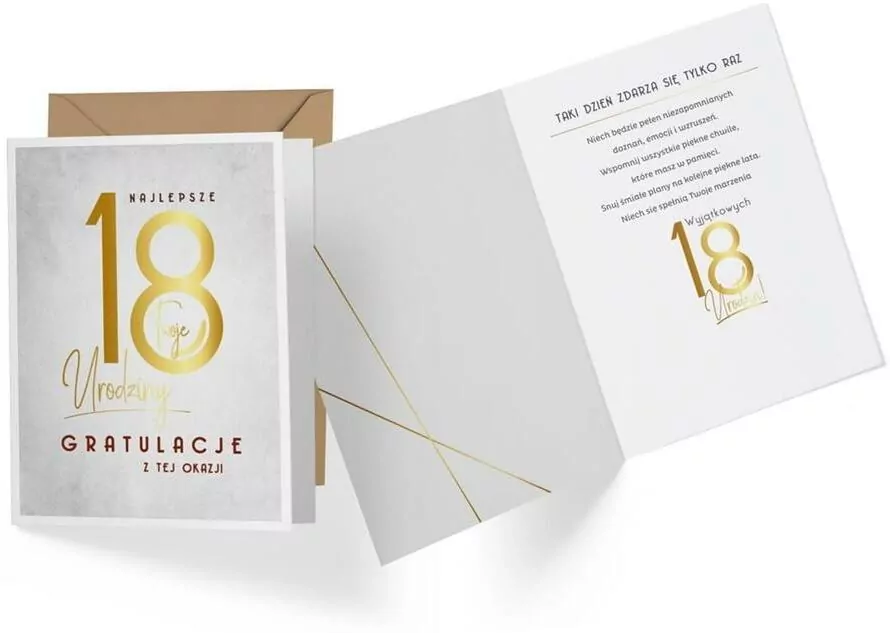 Karnet V-009 Urodziny 18 - tantis.pl