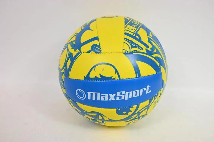 Piłka siatkowa Max Sport. Żółto-niebieska - tantis.pl