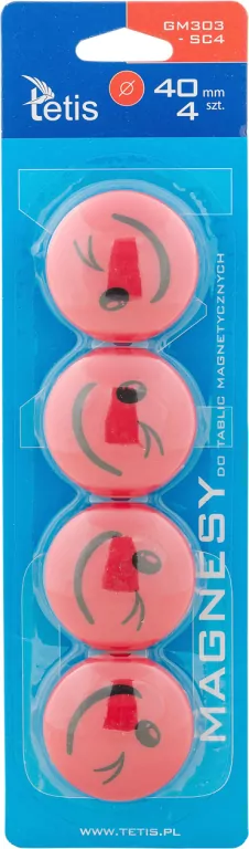 Magnesy do tablic czerwone uśm. GM303-SC4 - tantis.pl