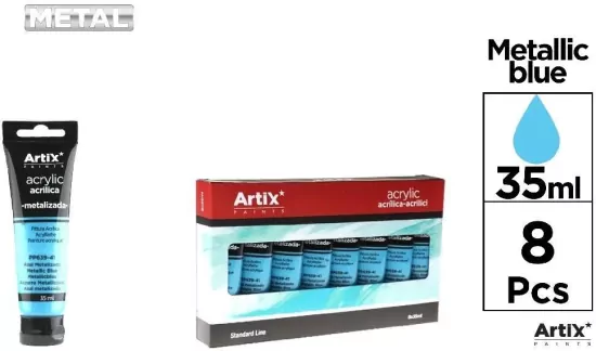 Farba akrylowa niebieska metaliczna 35ml
