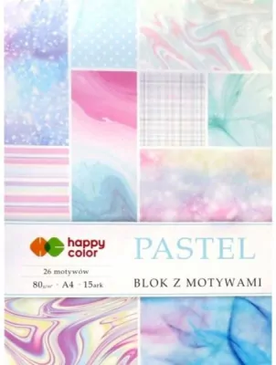 Blok z motywami Pastel A4/15K 80g