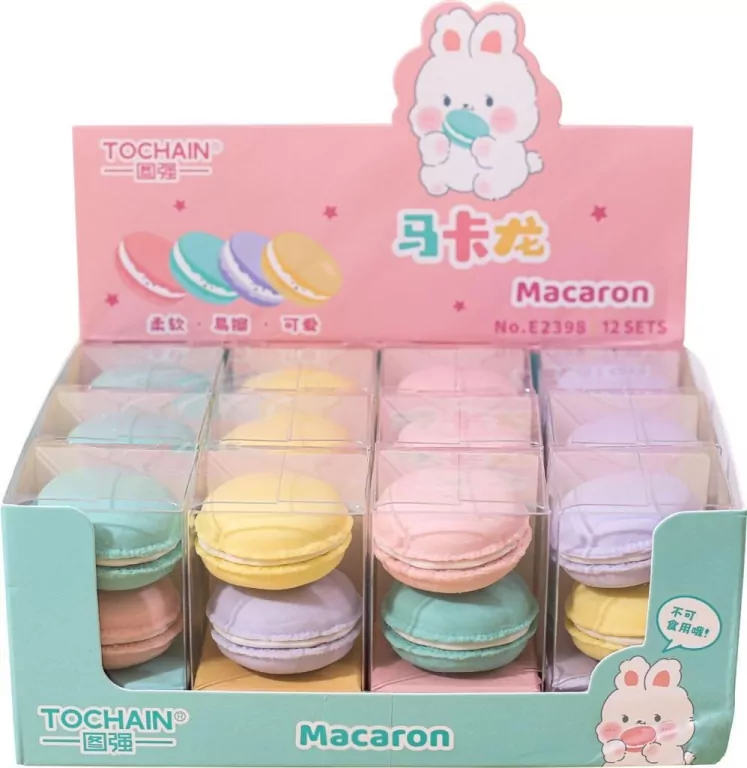 Gumka do ołówka Macaron mix - tantis.pl