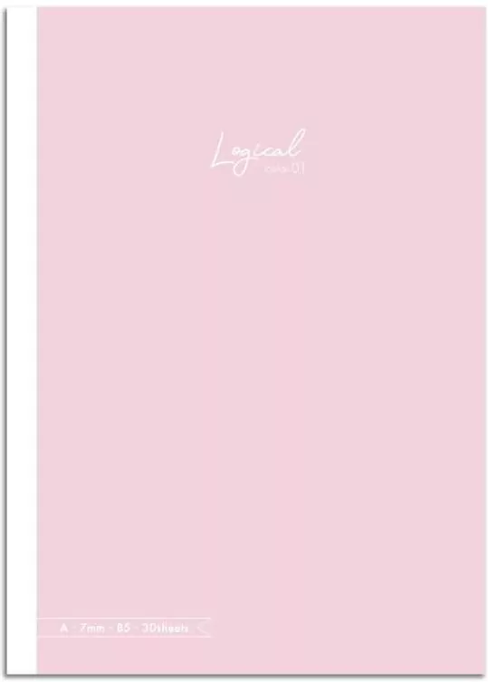 Notatnik z naklejkami B5 linia 7mm różowy - tantis.pl