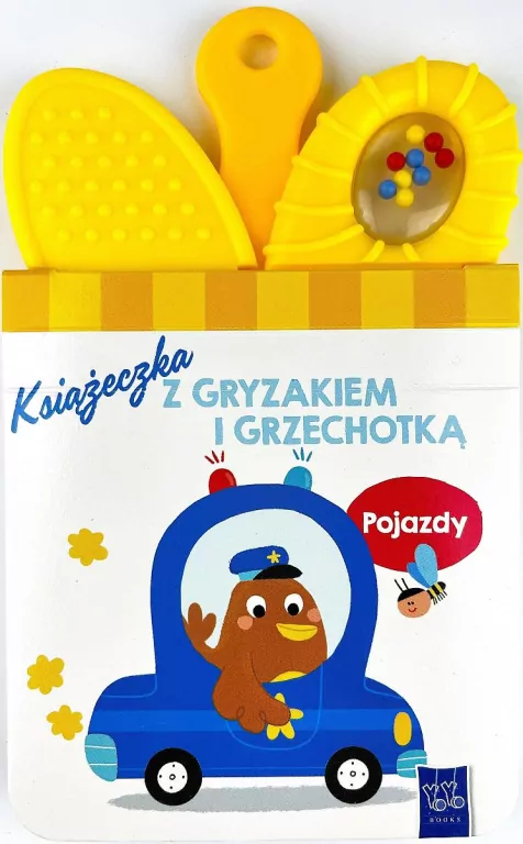 Książeczka z gryzakiem i grzechotką. Pojazdy - tantis.pl