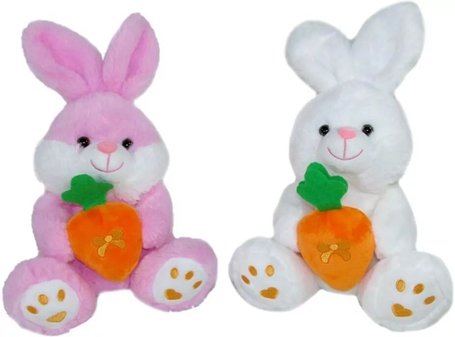 Zając króliczek z marchewką 20cm MIX - tantis.pl