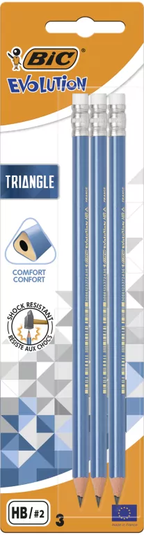 Ołówek z gumką. BIC Evolution Triangle - tantis.pl